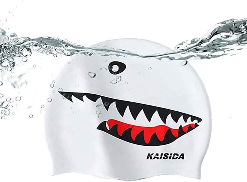 KAISIDA Silicone Swimming Cap, Swim Caps Bathing Cap to Keep Your Hair Dry Fit for Men & Women Adult Youth Sporting Goods > Outdoor Recreation > Boating & Water Sports > Swimming > Swim Caps KAISIDA White  