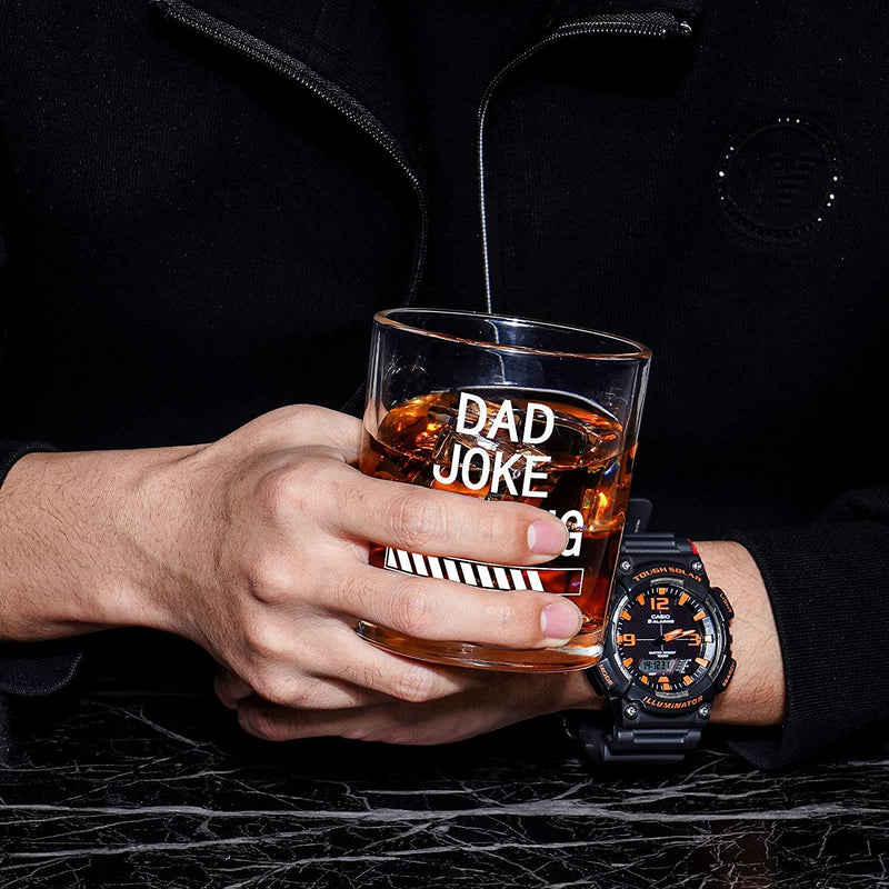 Dad Gift - Dad Joke Loading Whiskey Glass, Funny Old Fashioned Whiskey Glass for Men, Dad, New Dad, Father, Grandpa, Gift Idea for Birthday, Father'S Day, Thanksgiving, Baby Shower Home & Garden > Kitchen & Dining > Barware Gtmileo   