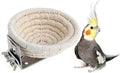 Bird Breeding Nest Bed Hut Toy with Warm Comfortable Mat Cotton Weave Hemp Rope Hatching Hut Cave Cage Accessories for Parakeet Conure Cockatiel Canary Finch Lovebird Budgie (A: Cotton) Animals & Pet Supplies > Pet Supplies > Bird Supplies > Bird Cages & Stands Litewoo A - Cotton  