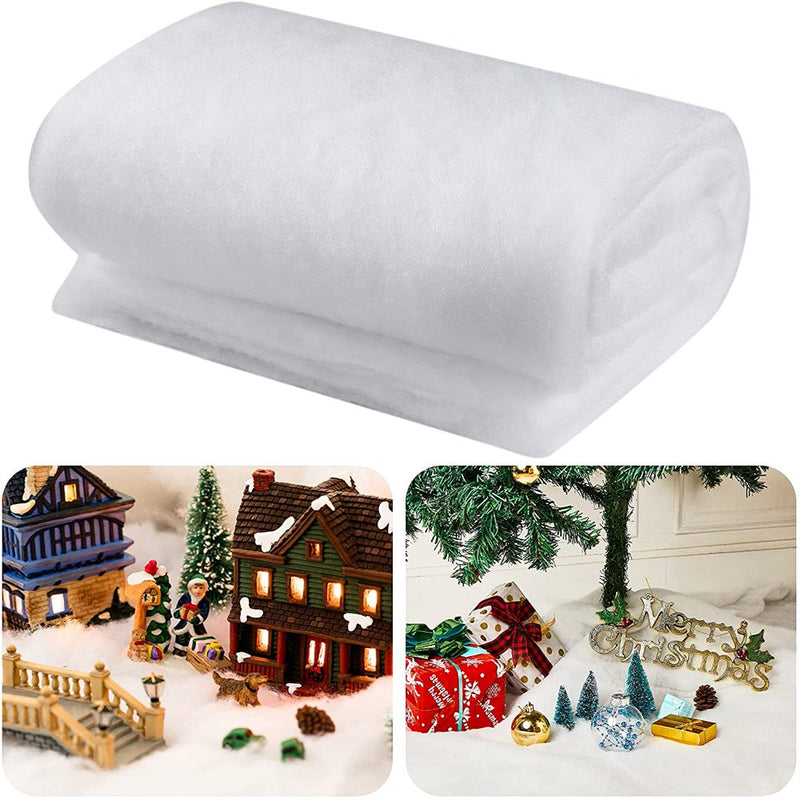 Christmas Snow Blankets- Thickened White Cotton Blanket Fluffy Artificial Snow Carpet Fake Snow Covering Decorations Xmas Party Favors for Xmas Tree Table Runner Decor Village Display 31.5"X94.5" Home Home & Garden > Decor > Seasonal & Holiday Decorations& Garden > Decor > Seasonal & Holiday Decorations Altsales   