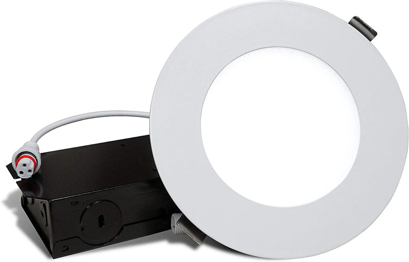 NICOR Lighting DLE4 Select Series 4 In. Flat Panel LED Downlight (DLE43120SRDWH), White