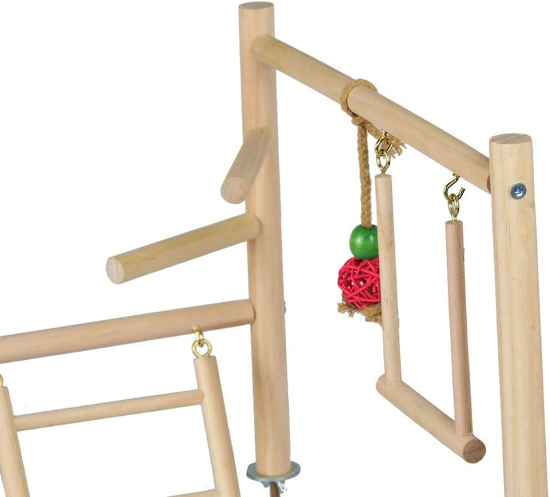 Mrli Pet Play Stand for Birds, Parrot Playstand, Bird Play Stand Cockatiel Playground Wood Perch Gym Playpen Ladder with Chew Toys (Bird Cage Playground) Animals & Pet Supplies > Pet Supplies > Bird Supplies > Bird Toys Mrli Pet   