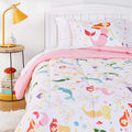 Kids Bed-In-A-Bag Microfiber Bedding Set, Easy Care, Twin, Blue Mermaids - Set of 5 Pieces Home & Garden > Linens & Bedding > Bedding KOL DEALS Magical Mermaids Bedding Set Twin