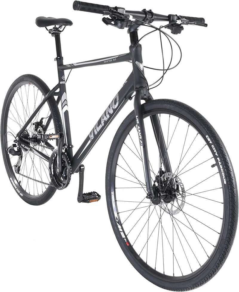 Vilano Diverse 3.0 Performance Hybrid Road Bike 24 Speed Disc Brakes Sporting Goods > Outdoor Recreation > Cycling > Bicycles Vilano 57cm  