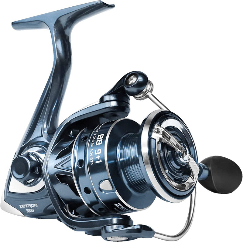 SNOVA Zetron Spinning Reel - 9+1 BB Smooth Powerful Fishing Reel, Light Weight, Perfect for Bass Fishing Catfish Fishing, Over-Size Comfortable Drag Knob, 100 Days Guarantee, Size 3000-6000 Sporting Goods > Outdoor Recreation > Fishing > Fishing Reels SNOVA Zetron 5000  