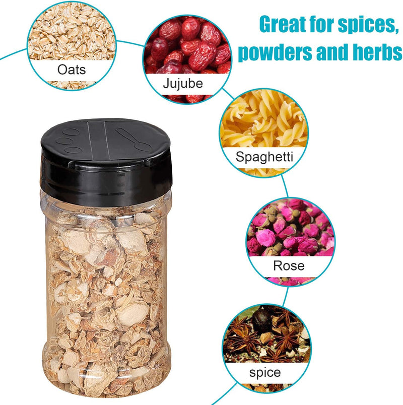 Spice Bottles, Dabacc 20Pcs 7Oz Clear Plastic Container Jars with Lids Labels for Kitchen Storing Spice Powders Dry Goods Peanut Butter BPA Free Home & Garden > Decor > Decorative Jars Dabacc   