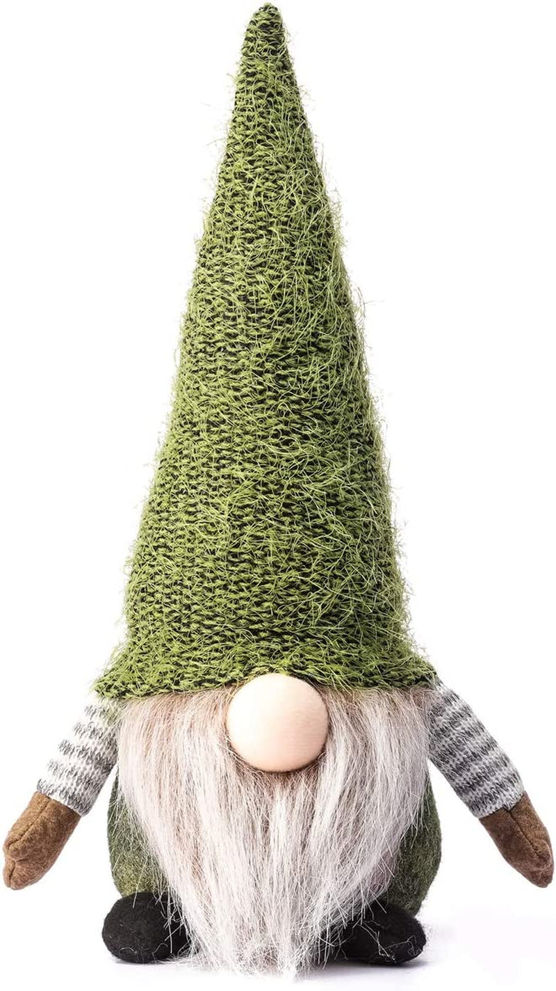 Funoasis Christmas Gnome Gifts Holiday Decoration Birthday Present Handmade Tomte Plush Doll, Home Ornaments Tabletop Santa Figurines 14 Inches (Green) Home & Garden > Decor > Seasonal & Holiday Decorations SR Crafts Co., Ltd   