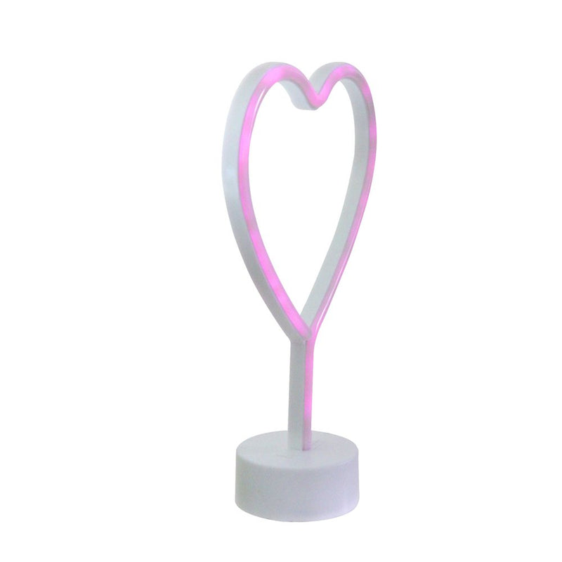Northlight 11.5" Battery Operated Neon Style LED Valentine'S Day Heart Table Light - Pink Home & Garden > Decor > Seasonal & Holiday Decorations Northlight   