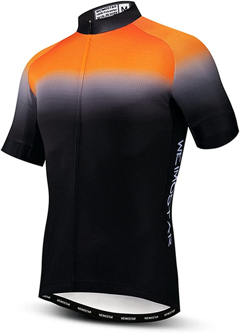 Weimostar Men'S Cycling Bike Jersey Short Sleeve with 3 Rear Pockets- Moisture Wicking, Breathable, Quick Dry Biking Shirt