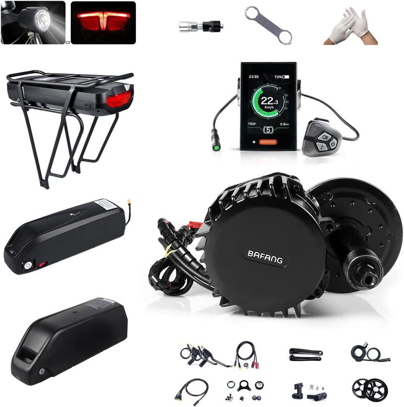 BAFANG BBSHD 1000W Mid Drive Kit with Large Capacity Battery Ebike Conversion Kit Electric Bike DIY Motor Kit BBS03 48V 52V 1000W Motor for Road Bike Sporting Goods > Outdoor Recreation > Cycling > Bicycles BAFANG Display C961 BB68mm ChairingT44+No Battery 