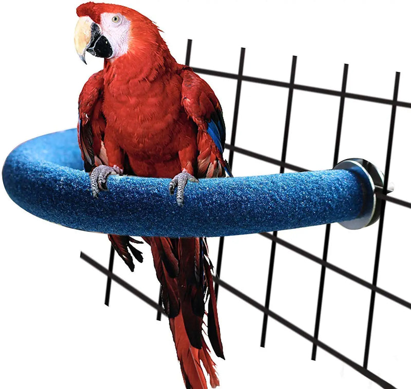 Rypet Parrot Perch Rough-Surfaced - Quartz Sands Bird Cage Perches for Medium to Large Bird, U Shape Large Animals & Pet Supplies > Pet Supplies > Bird Supplies RYPET Large bird perch(Blue)  