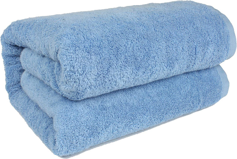 SALBAKOS Turkish Cotton Oversized Bath Sheet - Extra Large Bath Towels - XL, Toallas De Baño | Bano Grandes, 40 by 80 Inch, Aqua Home & Garden > Linens & Bedding > Towels SALBAKOS Blue 40" x 80" Bath Sheet 
