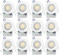LUMINOSUM 4 Inch 9W COB LED Gimbal Downlight with Junction Box, 700Lm, 60W Equiv, Dimmable IC Rated Airtight, ETL & Energy Star Listed, Natural White 4000K, 12-Pack Home & Garden > Lighting > Flood & Spot Lights LUMINOSUM Daylight 5000k  