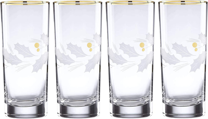 Lenox Holiday Gold Double Old Fashioned 4-Piece Glass Set Clear, 2.50 LB Home & Garden > Kitchen & Dining > Tableware > Drinkware Lenox Highball Glasses, Set of 4  