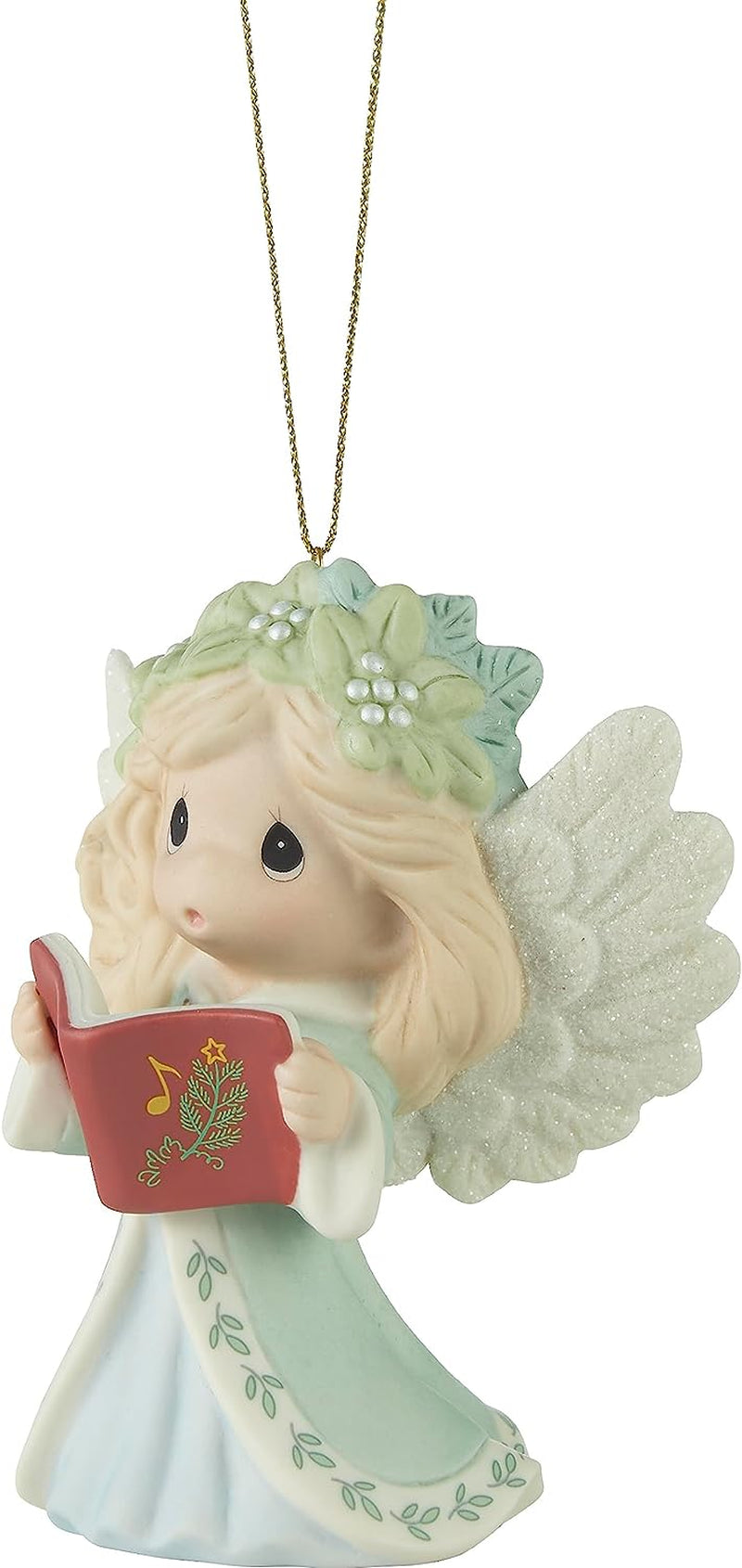 Precious Moments 231018 Wishing You Joyful Sounds of the Season Annual Angel Bisque Porcelain Ornament  Precious Moments   