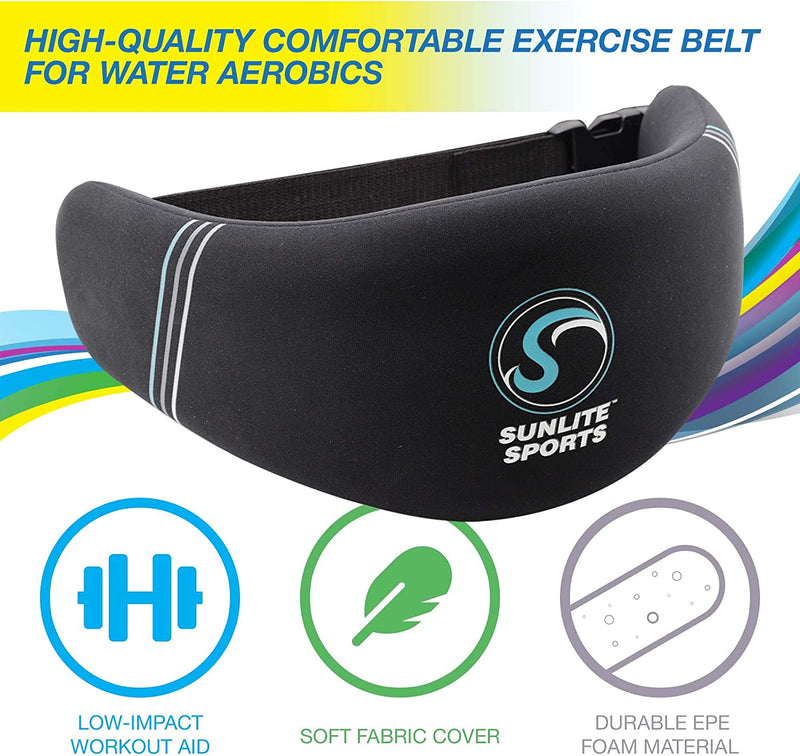 Sunlite Sports Aquafitness Deluxe Flotation Swimming Belt - Water Aerobics Equipment for Pool, Low-Impact Workout Sporting Goods > Outdoor Recreation > Boating & Water Sports > Swimming Sunlite Sports   