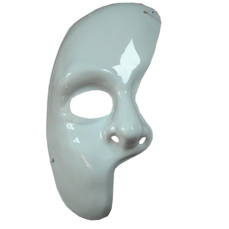 Phantom of the Opera White Half Mask Adult Masquerade Party Mardi Gras Costume