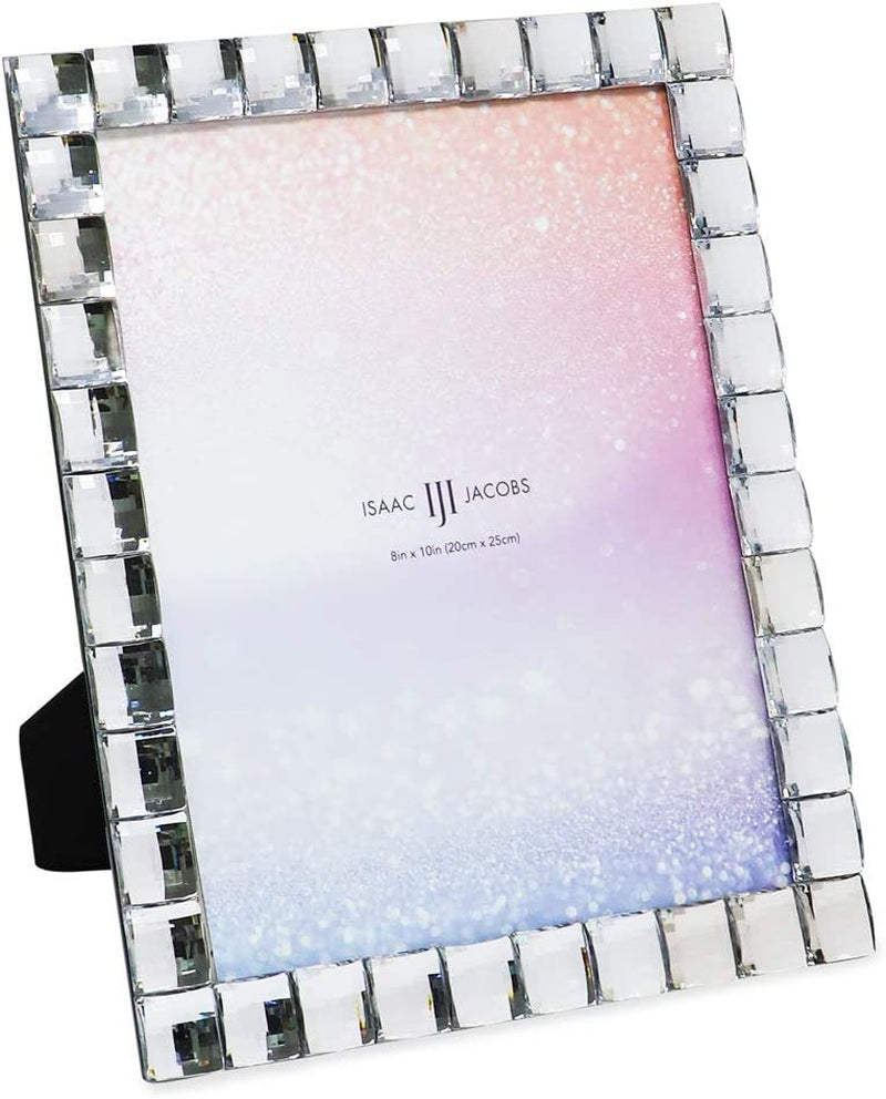 Isaac Jacobs Decorative Sparkling Light Purple Jewel Picture Frame, Photo Display & Home Décor (4X6, Light Purple) Home & Garden > Decor > Picture Frames Isaac Jacobs International Clear 8x10 