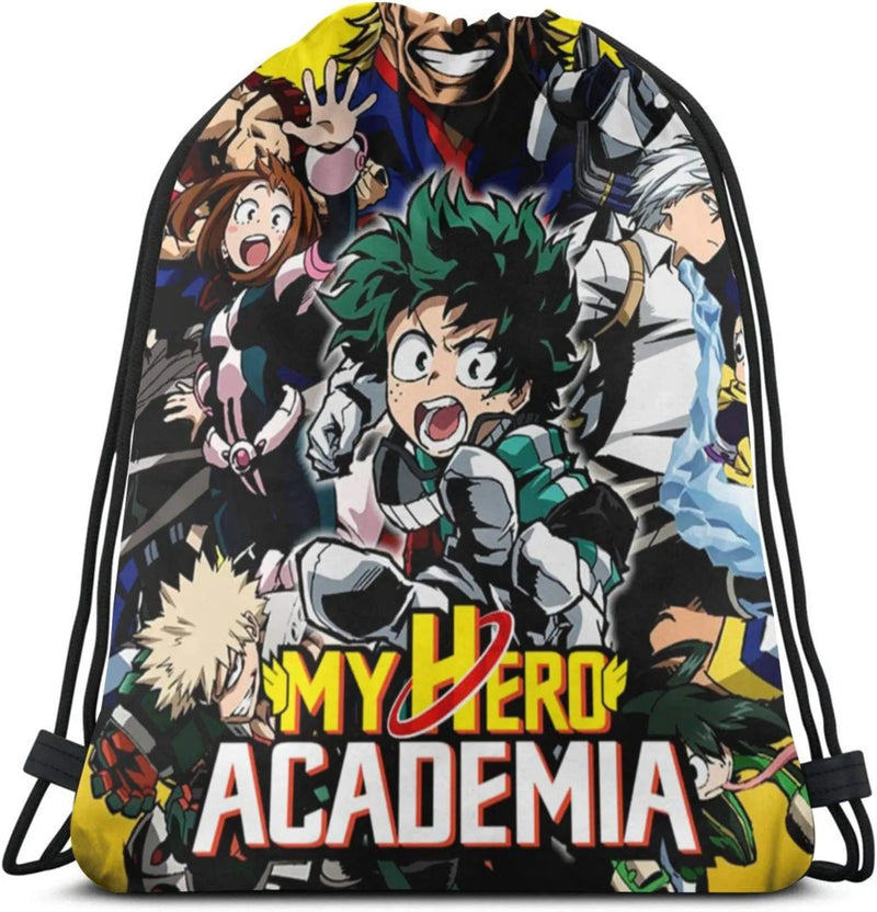 Gogreen Sprouter Anime Manga Drawstring Backpack Drawstring Bag Sports Fitness Bag School Travel Lightweight Backpack