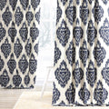 HPD Half Price Drapes Printed Cotton Curtains for Living Room 50 X 96 (1 Panel), PRTW-D24A-96, Ikat Blue Home & Garden > Decor > Window Treatments > Curtains & Drapes HPD Half Price Drapes Ikat Blue 50 in x 120 in 