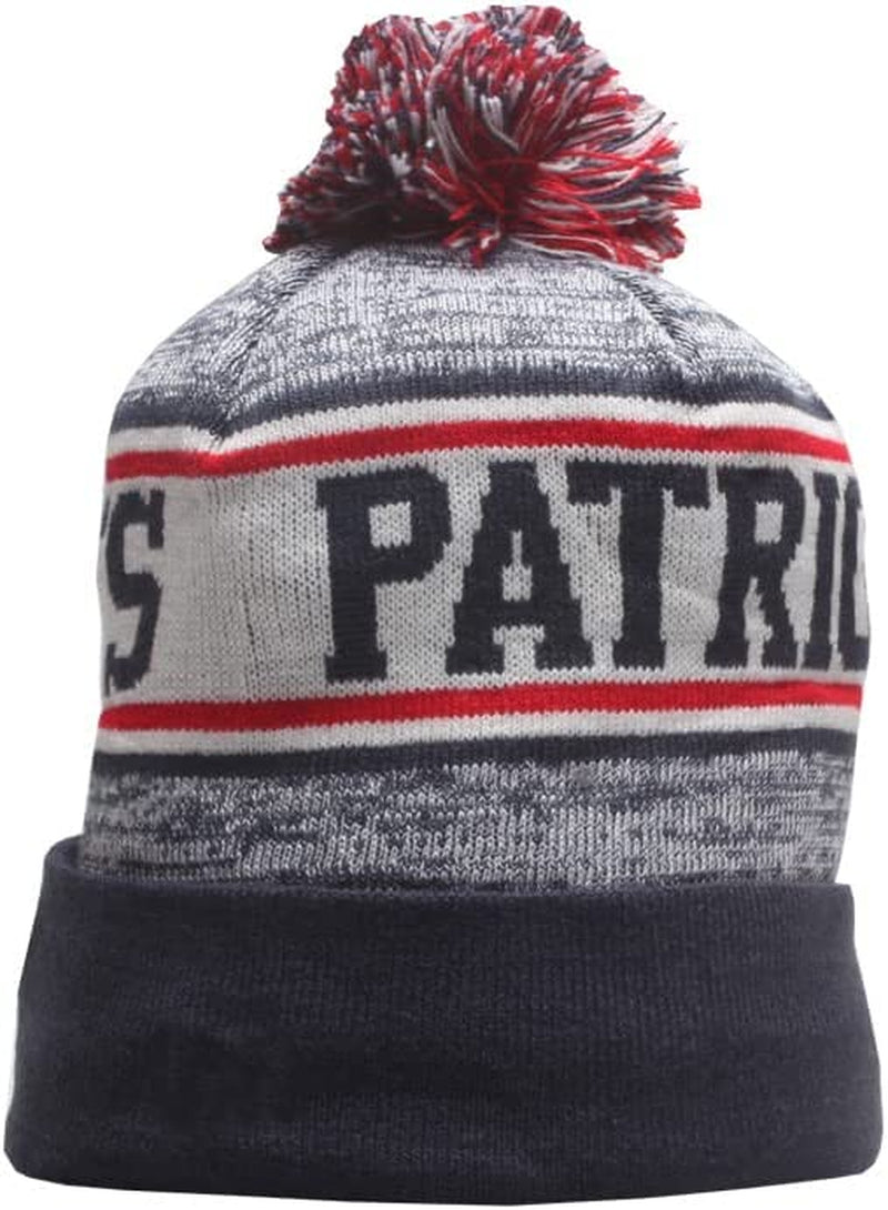 Iasiti Football Team Beanie Winter Beanie Hat Skull Knitted Cap Cuffed Stylish Knit Hats for Sport Fans Toque Cap Sporting Goods > Outdoor Recreation > Winter Sports & Activities MGTER New_england&p  