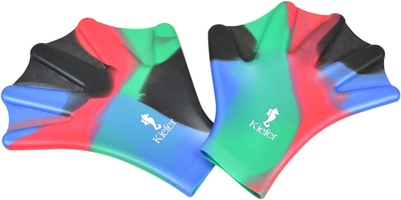 Kiefer Silicone Webbed Swim Gloves Sporting Goods > Outdoor Recreation > Boating & Water Sports > Swimming > Swim Gloves Kiefer Multicolored Large 