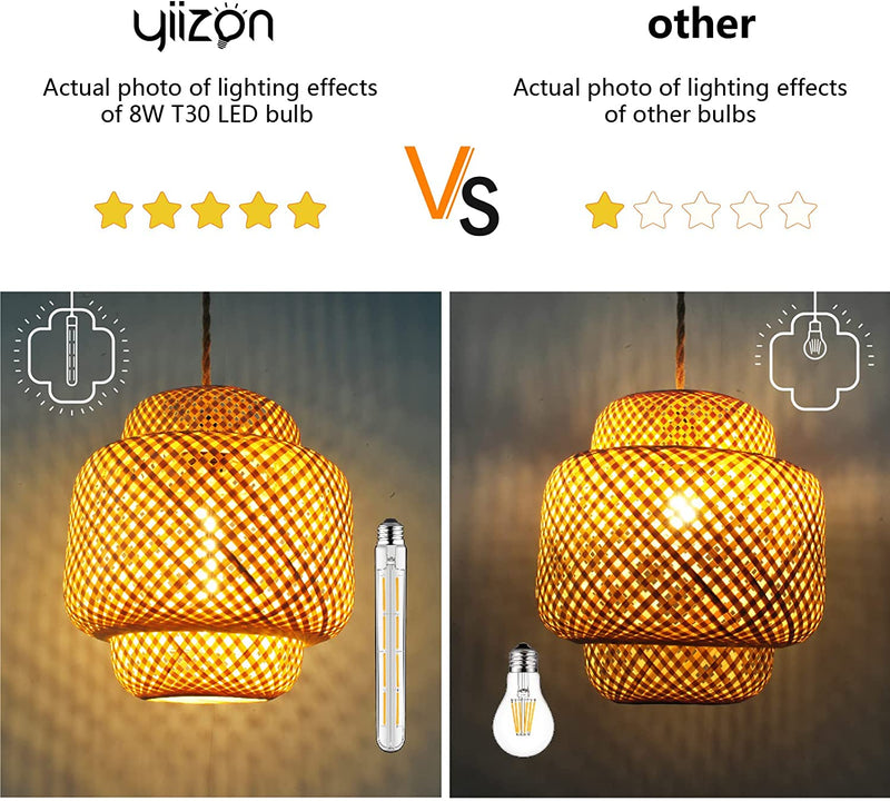 YIIZON Plug in Pendant Light Hanging Lamp with Handmade Bamboo Lampshade Dimmer Switch Boho Modern Rustic Country Natural Basket Hanging Light with Plug in Cord