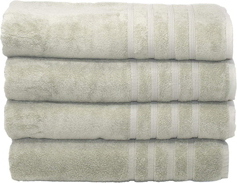 MOSOBAM 700 GSM Hotel Luxury Bamboo-Cotton, Bath Towel Sheets 35X70, Charcoal Grey, Set of 2, Oversized Turkish Towels, Dark Gray Home & Garden > Linens & Bedding > Towels Mosobam Seagrass Green Bath Sheets, Set of 4 