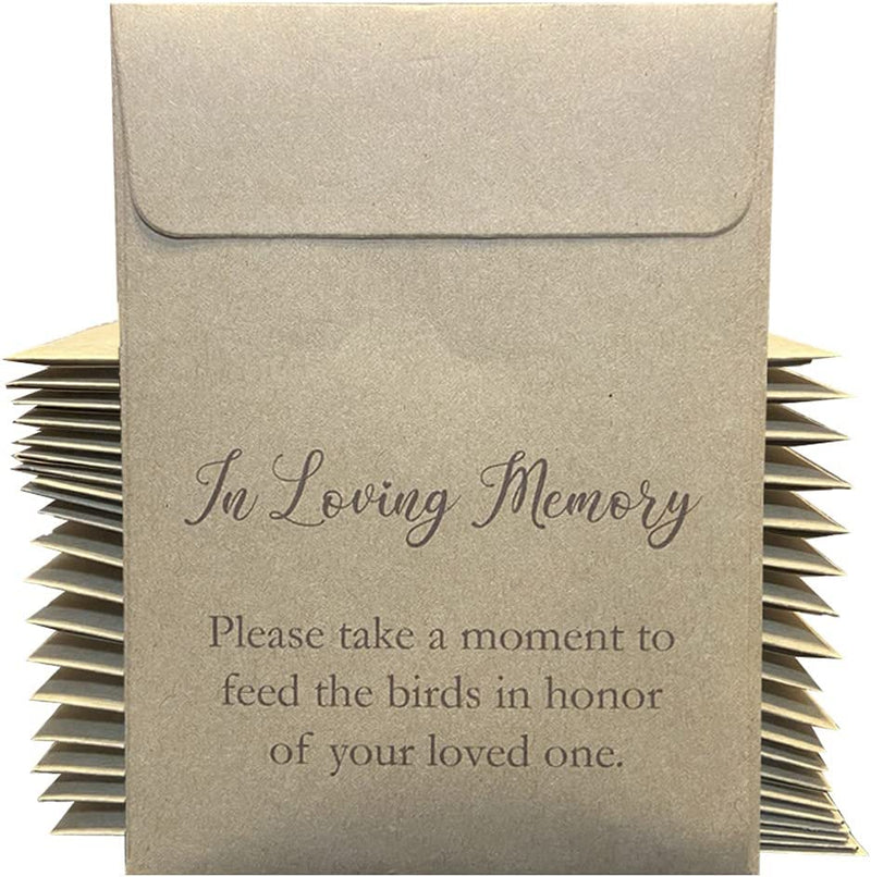 Cardinal Funeral Bird Seed Favors - Cardinals Appear When Angels Are near - 20 Individual Sealed Packets of Birdseed - Ready to Give Out, No Assembly Required Animals & Pet Supplies > Pet Supplies > Bird Supplies > Bird Food Digital Voyager   