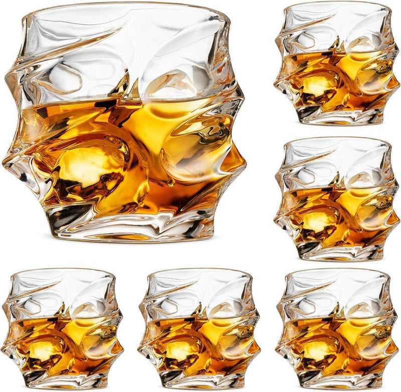 Premium Crystal Whiskey Glasses Set of 6, Large Lead-Free Crystal Glass, Tasting Cups Scotch Glasses, Old Fashioned Glass, Tumblers for Drinking Irish Whisky, Bourbon, Tequila (Leaves, 10.5 Oz) Home & Garden > Kitchen & Dining > Tableware > Drinkware First to act tactical 6 Iceberg, 10 oz 