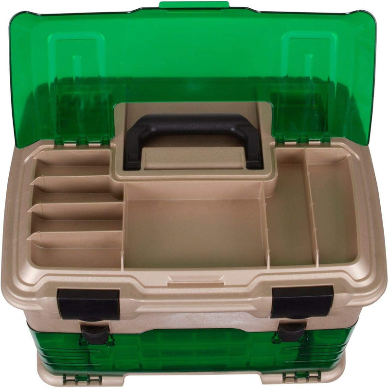 Flambeau Outdoors T5 Multiloader Tackle Box, Fishing Organizer with Tuff Tainer Boxes Included, Green/Gold