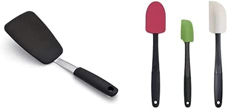 OXO Good Grips Small Silicone Flexible Turner Black Home & Garden > Kitchen & Dining > Kitchen Tools & Utensils OXO Turner + Spatula Set Large 