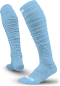 Nxtrnd XTD Scrunch Football Socks, Extra Long Padded Sports Socks for Men & Boys Sporting Goods > Outdoor Recreation > Winter Sports & Activities NXT NXTRND Columbia Blue Large 