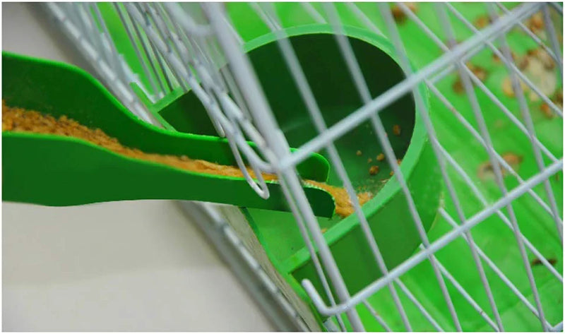 Qx-Pet Supplies 2Pcs Automatic Bird Feeder Bird Waterer & Feeder Parakeet Hanging Food Dispenser Bird Cage Accessories for Parrots Budgie, Cockatiel, Lovebirds (60 Ml / 2.03 Oz)