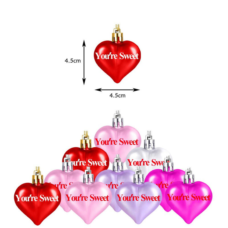 Decor 25Pcs Valentine Decorations Heart Ornaments Romantic Valentine'S Day Gifts Home & Garden > Decor > Seasonal & Holiday Decorations Follure   