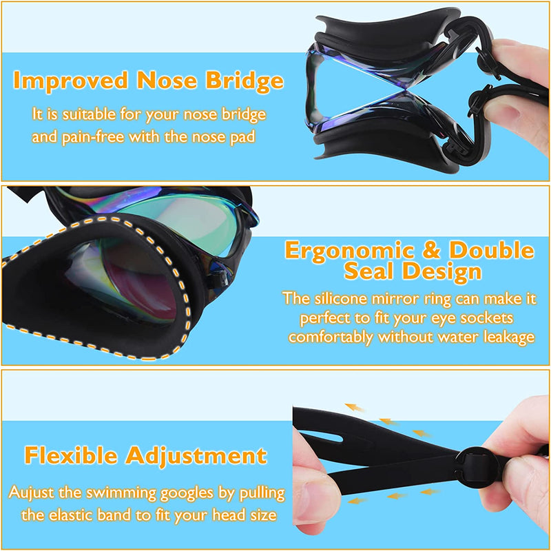Fulllove Swimming Goggles, Swim Goggles for Adult Men Women Youth Kids Children, with Anti-Fog, Waterproof, Protection Lenses Home & Garden > Linens & Bedding > Bedding Fulllove   