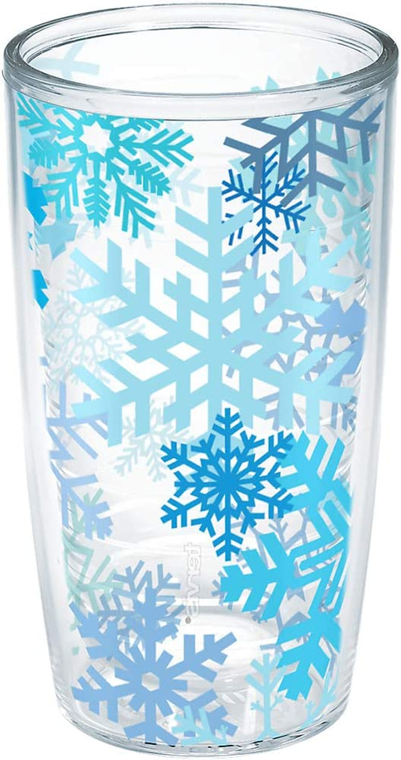 Tervis Snowflakes Tumbler with Wrap and Blue Lid 16Oz, Clear Home & Garden > Kitchen & Dining > Tableware > Drinkware Tervis No Lid 16oz 
