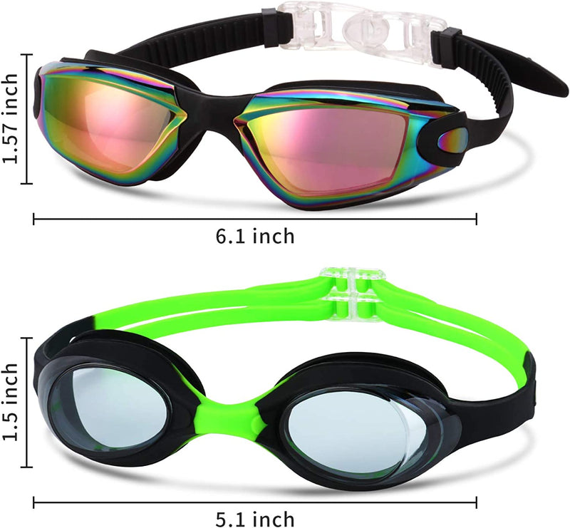 Romoc 4 Pack Kids Swim Goggles Ages 6-14 UV Protection anti Fog No Leaking Pool Swimming Goggles for Boys Girls Youth Sporting Goods > Outdoor Recreation > Boating & Water Sports > Swimming > Swim Goggles & Masks Romoc   