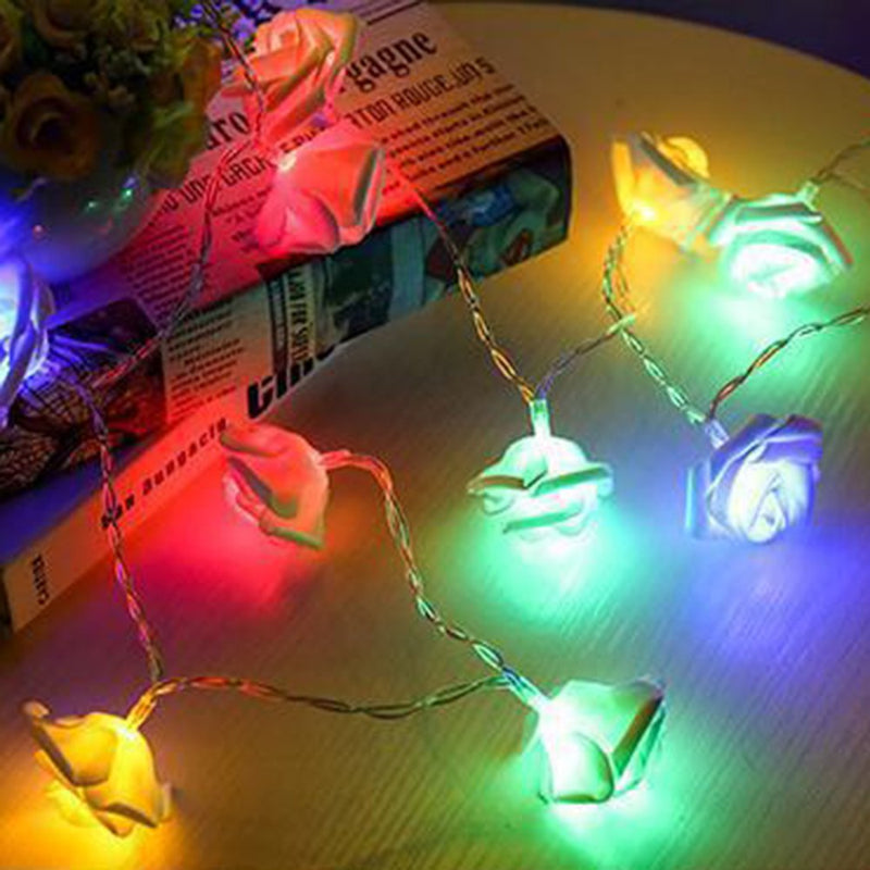 Dream Lifestyle DIY Rose Flower String Lights,1.5M LED Romantic String Lights Bright Warm Flower Rose Lamp Fairy Light for Valentine'S Day Wedding Gardens Party Christmas Decoration(5 Styles) Home & Garden > Decor > Seasonal & Holiday Decorations Dream Lifestyle   