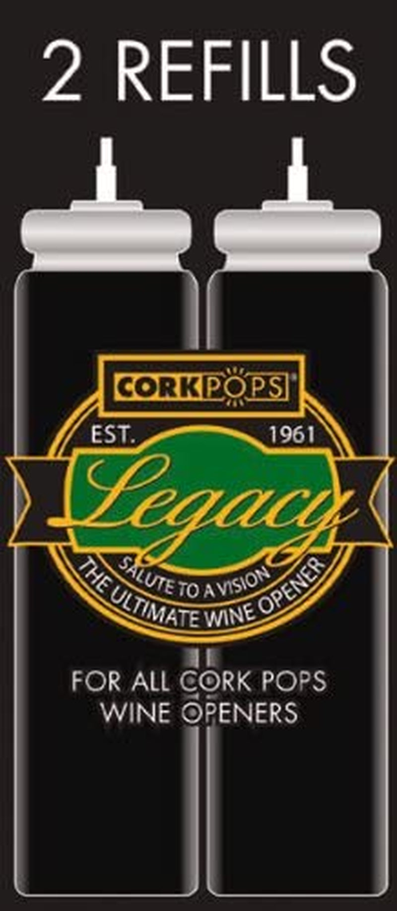 Cork Pops Wine Bottle Opener Refill Cartridge Pack of 2 Home & Garden > Kitchen & Dining > Barware Cork Pops   