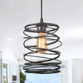 LNC Pendant Lighting, Rustic Ceiling Rust Cage Ceiling Lamp for Kitchen Island Home & Garden > Lighting > Lighting Fixtures LNC A03292  