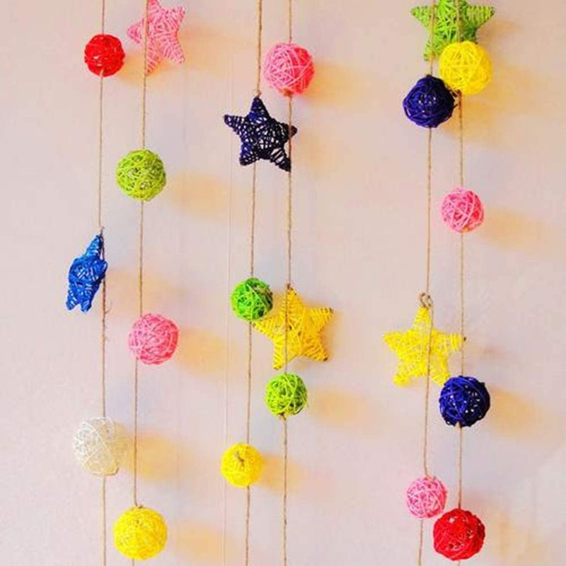 50 Pack Birds Toy Rattan Balls Parrot Parakeet Chewing Toys Pet Bird Chew Toy Parakeet Budgie Cage Accessories Wedding Party Decorative Crafts Hanging DIY Accessories Animals & Pet Supplies > Pet Supplies > Bird Supplies > Bird Toys Honkoolly   