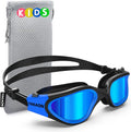 Kids Swim Goggles, YAKAON Polarized Swimming Goggles for Kids Age 6-14 Sporting Goods > Outdoor Recreation > Boating & Water Sports > Swimming > Swim Goggles & Masks YAKAON A0 Polarized Black Blue  