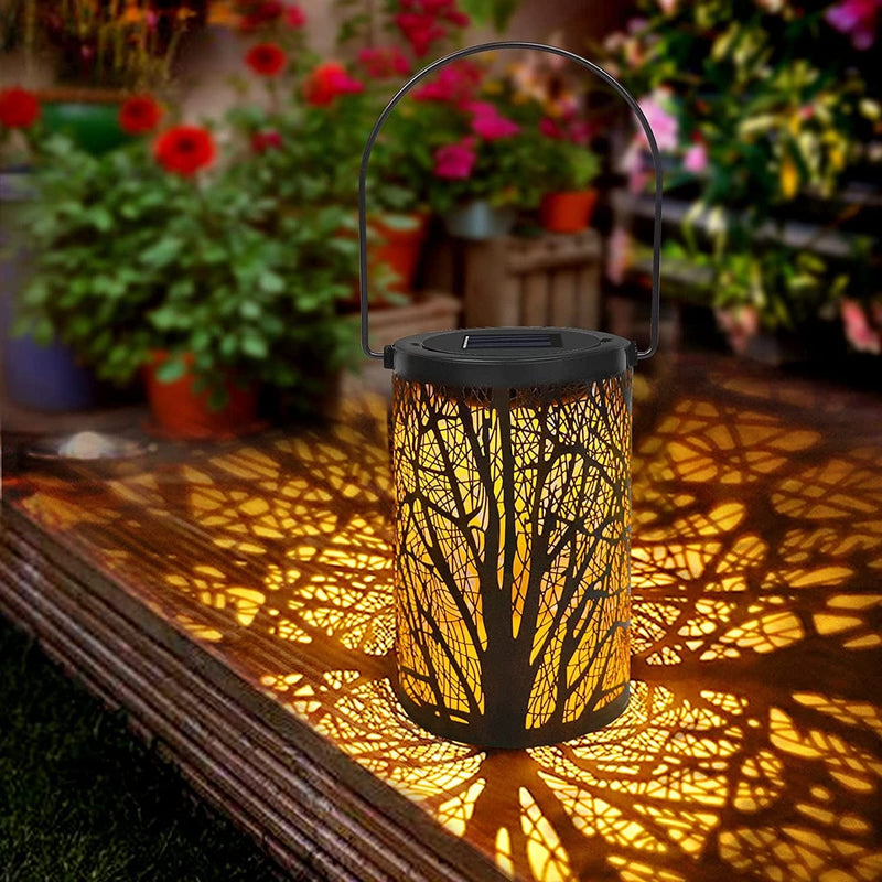 Deaunbr Solar Lantern Outdoor Lights for Decorative Atmosphere Hanging Garden Lantern Cylindrical Table Lamp Night Light Warm Lighting for Courtyard, Party, Walkway,Terrace, Garden, Lawn (1 Pack) Home & Garden > Lighting > Lamps deaunbr   