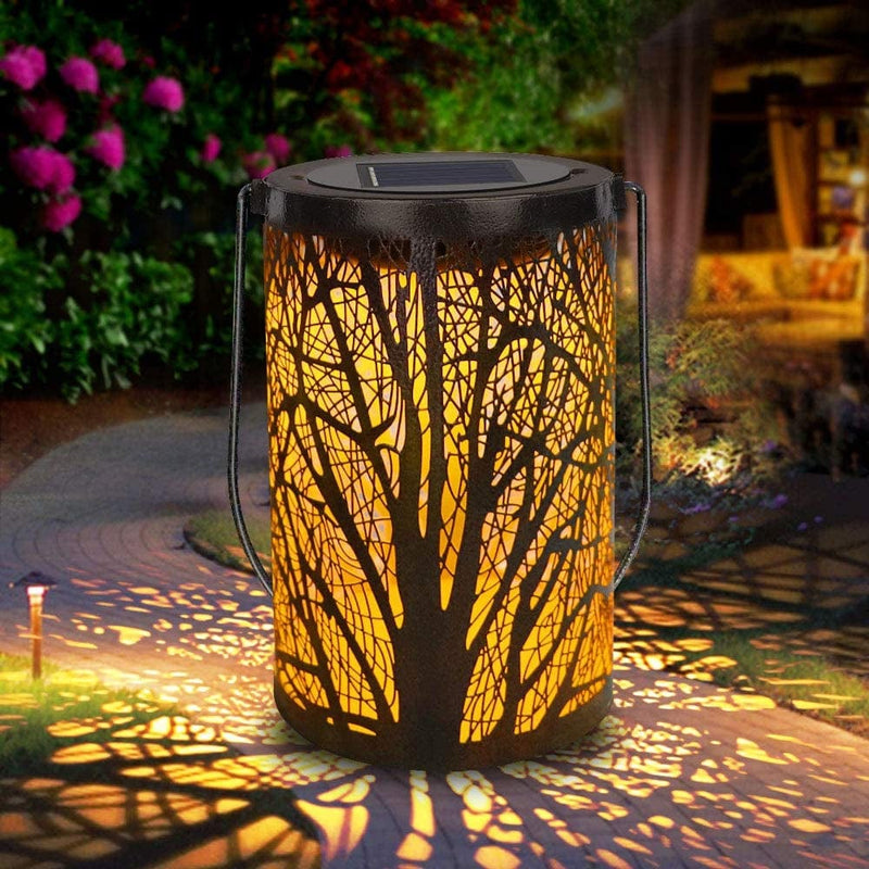 Deaunbr Solar Lantern Outdoor Lights for Decorative Atmosphere Hanging Garden Lantern Cylindrical Table Lamp Night Light Warm Lighting for Courtyard, Party, Walkway,Terrace, Garden, Lawn (1 Pack) Home & Garden > Lighting > Lamps deaunbr 1 Pack  