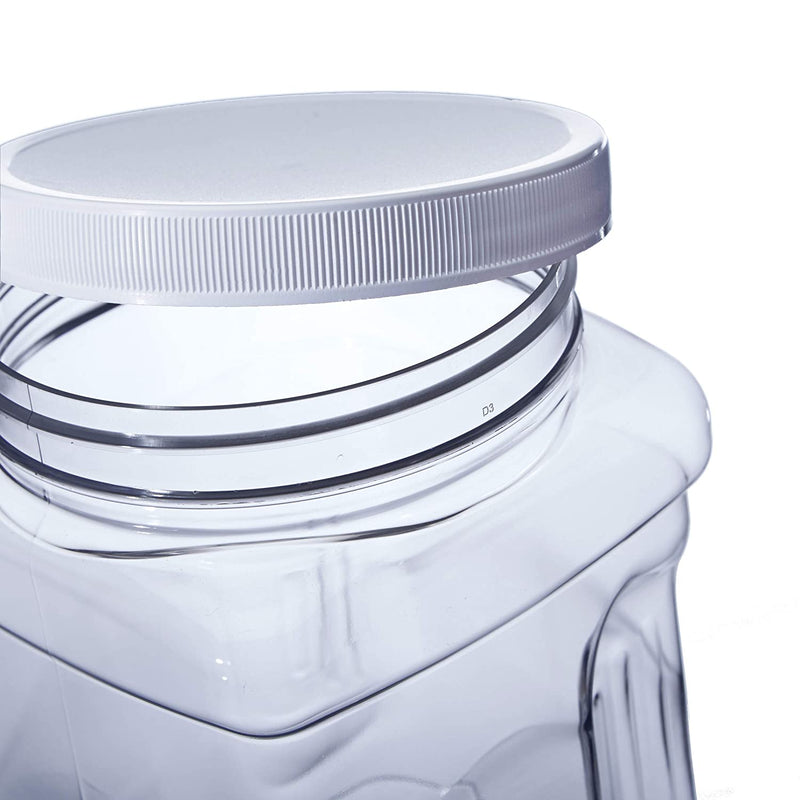 Hudson Exchange 1/2 Gallon Plastic Grip Jar with Cap (6 Pack), Food Grade BPA Free PET, Clear Home & Garden > Decor > Decorative Jars Hudson Exchange   