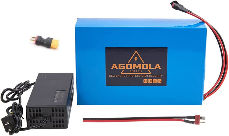 Agomola 48V Ebike Battery 20Ah Lithium Battery for 100W to 1000W 1200W Electric Bicycle Bikes Scooter Motor with Charger BMS XT60 Sporting Goods > Outdoor Recreation > Cycling > Bicycles agomola 48Volt 20AH  