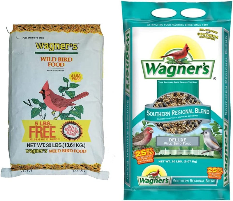 Wagner'S 13010 Wild Bird Food, 30-Pound Bag Animals & Pet Supplies > Pet Supplies > Bird Supplies > Bird Food Wagner's Wild Bird Food + Food, 20-Pound Bag  