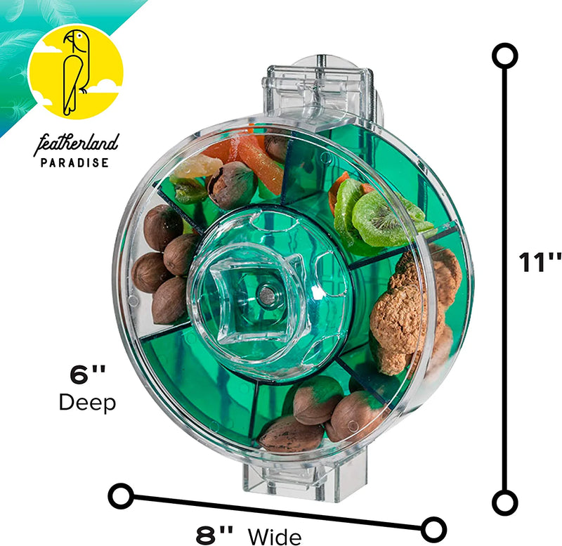 Featherland Paradise | Creative Foraging Systems Generation II Giant Foraging Wheel, Interactive Bird Cage Toy Feeder, for X-Large Birds Animals & Pet Supplies > Pet Supplies > Bird Supplies > Bird Toys Caitec Corp   