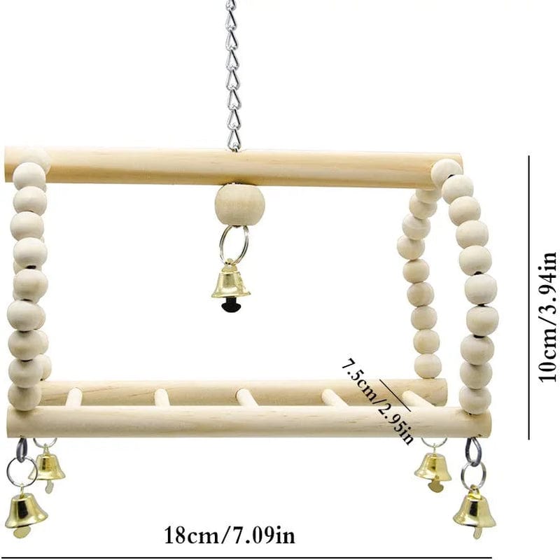 Deloky 7 Packs Bird Parrot Swing Chewing Toys-Hanging Bell Bird Cage Toys Suitable for Small Parakeets, Cockatiels, Conures, Finches,Budgie,Macaws, Parrots, Love Birds Animals & Pet Supplies > Pet Supplies > Bird Supplies > Bird Cages & Stands Deloky   